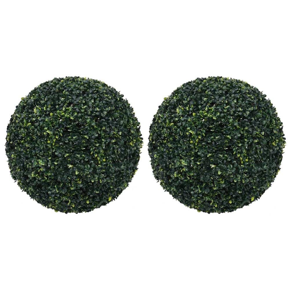 This is the image of vidaXL Artificial Boxwood Balls - Set of 2 - 20.5" - 5470