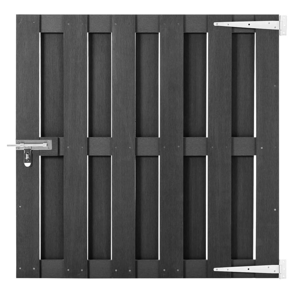 This is the image of vidaXL Gray Garden Gate WPC 39.4"x39.4"