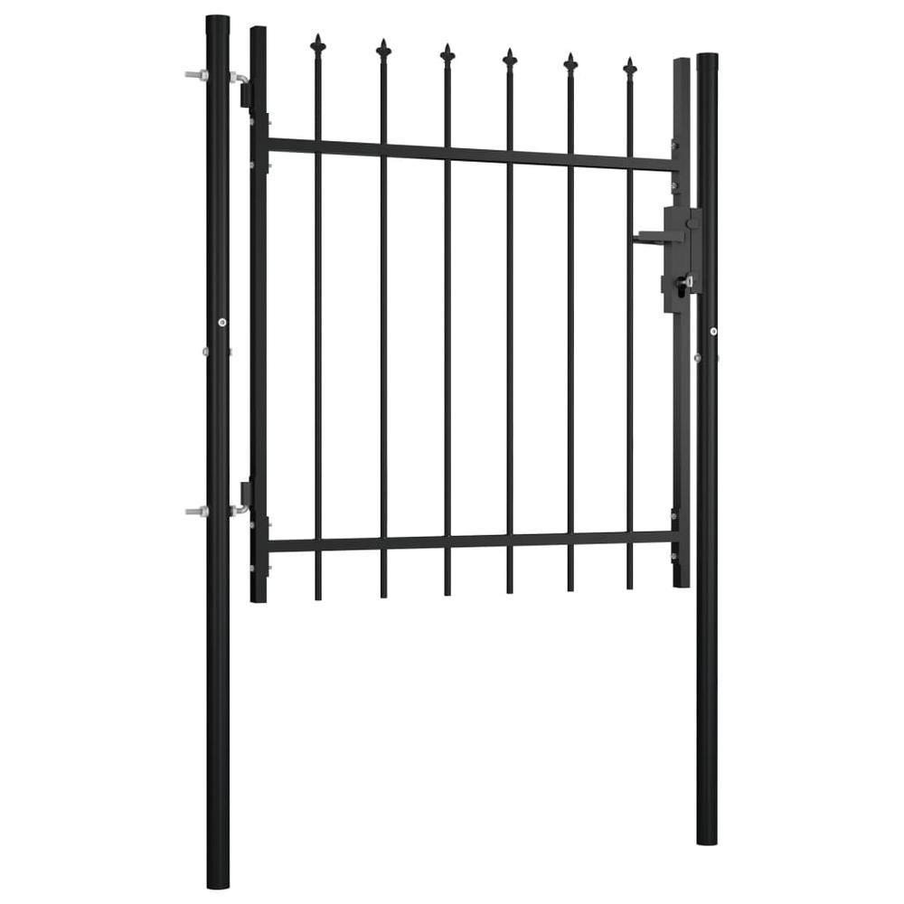 vidaXL Door Fence Gate with Spear Top - 39.4" x 29.5"