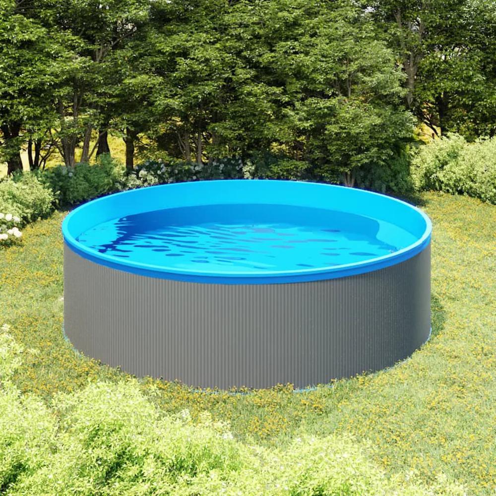 This is the image of vidaXL Splasher Pool - 137.8" x 35.4" - Gray