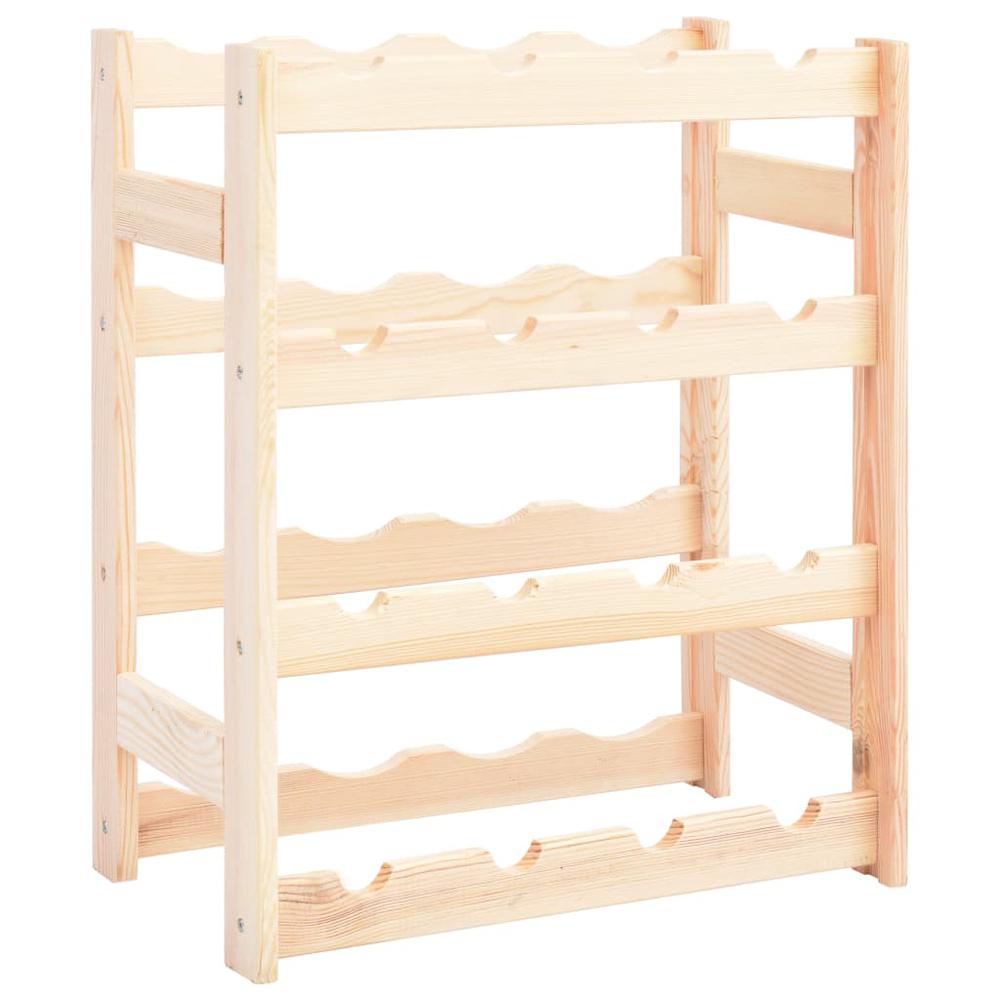 This is the image of vidaXL Pinewood Wine Rack for 16 Bottles