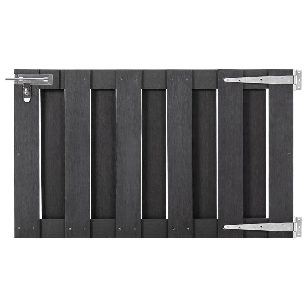 This is the image of vidaXL Gray Garden Gate WPC 39.4"x23.6"