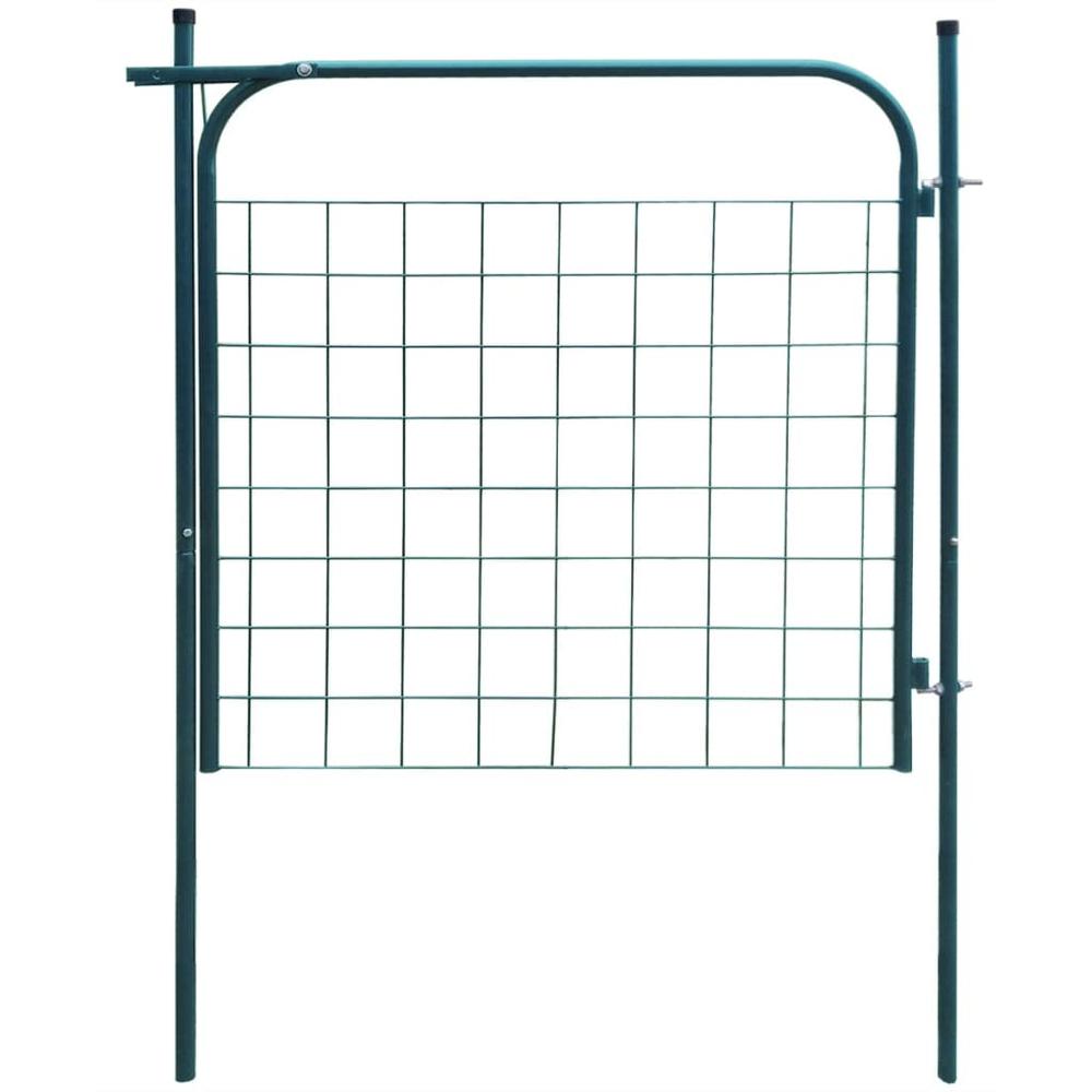 This is the image of vidaXL Green Garden Fence Gate - 39.4"x39.4"