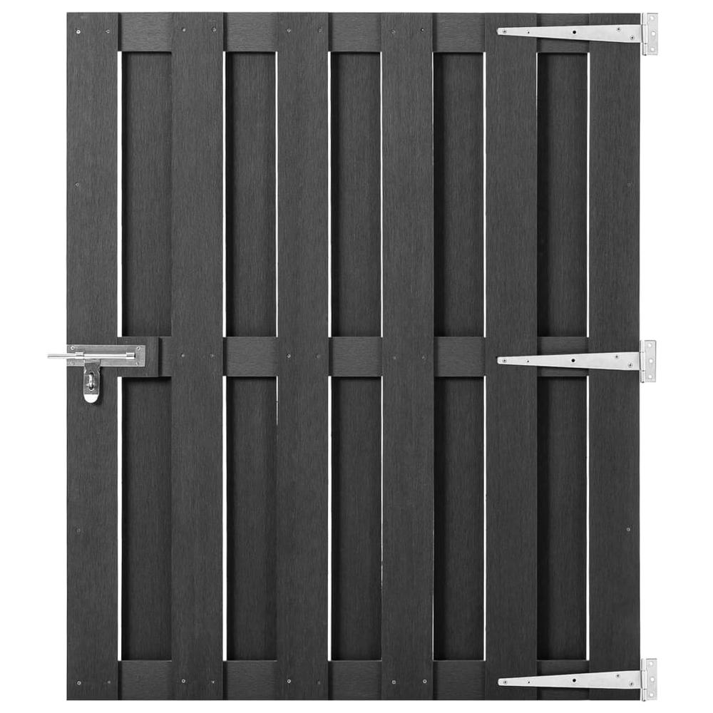 This is the image of vidaXL Gray Garden Gate WPC 39.4"x44.1"