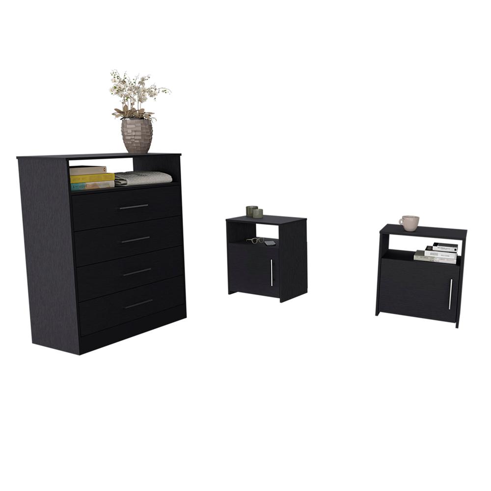 Omaha 3 Piece Bedroom Set, Kairo Dresser + Omaha Nightstand + Omaha Nightstand