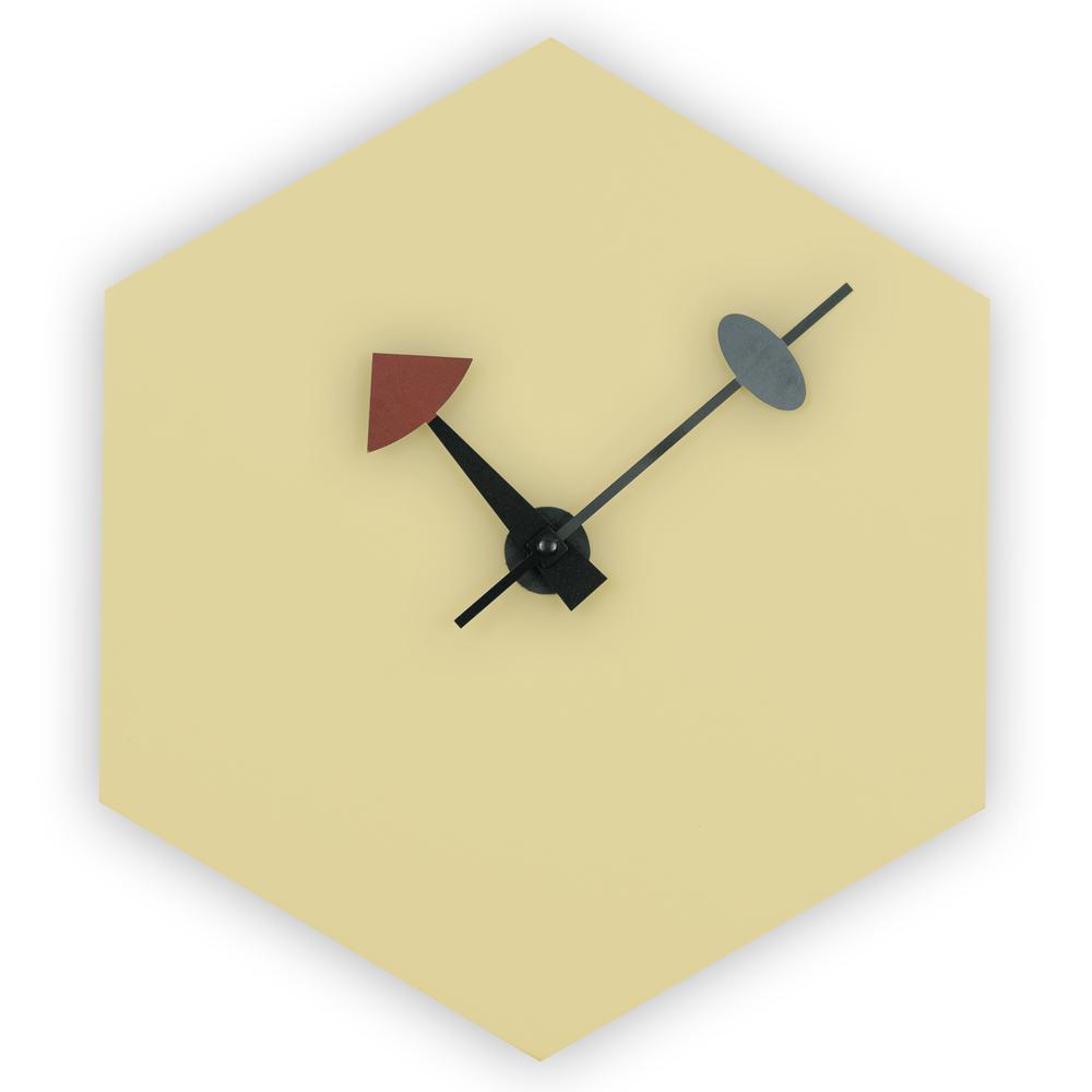 This is the image of LeisureMod Manchester Modern Design Hexagon Shaped Silent Non-Ticking Wall Clock - MCLD13CR