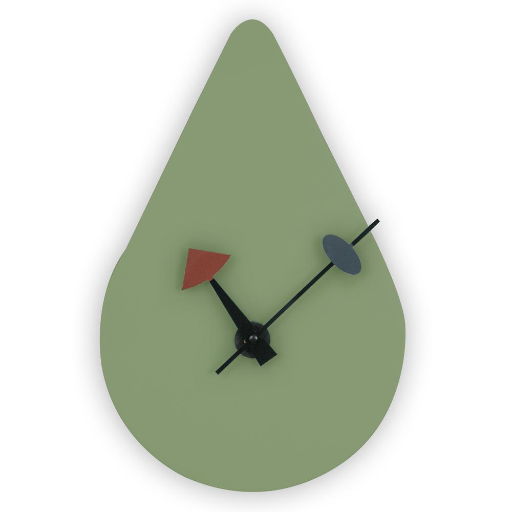 This is the image of LeisureMod Manchester Modern Rain Drop Design Wall Clock - Silent Non-Ticking - MCLT14LMT