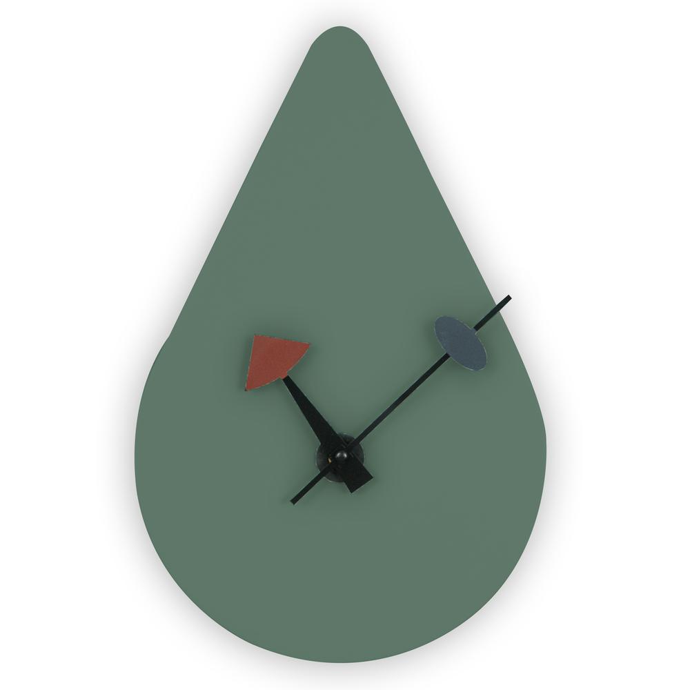 This is the image of LeisureMod Manchester Modern Rain Drop Design Wall Clock - Silent Non-Ticking - MCLT14OG