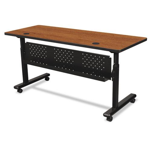 Height-Adjustable Flipper Table Modesty Panel - 60w x 3d x 9-1/2h - Black