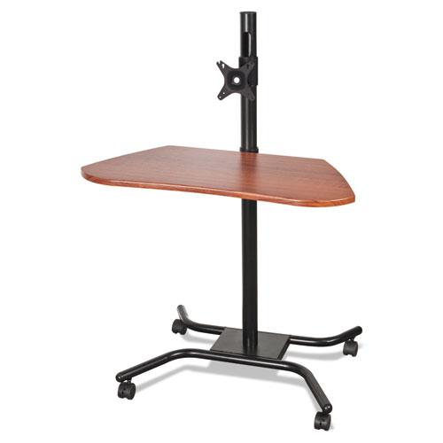 WOW Flexi-Desk Mobile Workstation - Cherry/Black, 31-1/2" x 26-1/2" x 46-1/2"