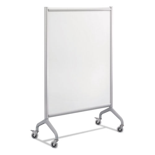 Rumba Full Panel Whiteboard Screen, 42w x 16d x 54h, White/Gray
