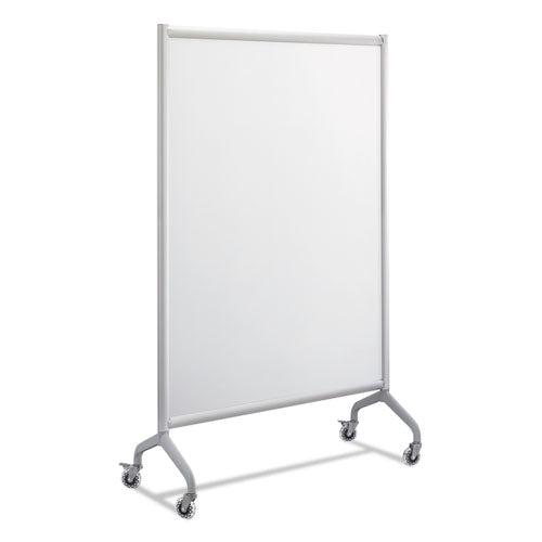 Rumba Full Panel Whiteboard Screen, 42w x 16d x 66h, White/Gray