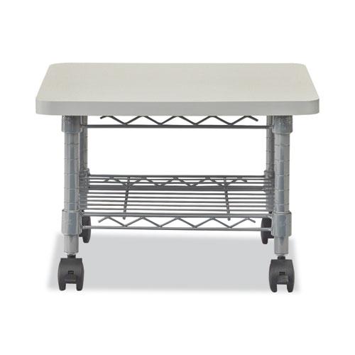Underdesk Printer/Fax Stand, Engineered Wood, 2 Shelves, 19" X 16" X 13.5", Gray