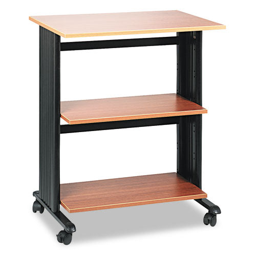 Image of Muv Mobile Machine Cart, Three-Shelf, 29-1/2W X 20D X 35H, Oak/Black