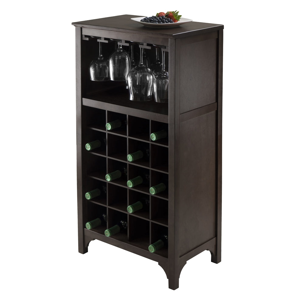 Ancona Wine Cabinet with Glass Rack and 20-Bottle Capacity