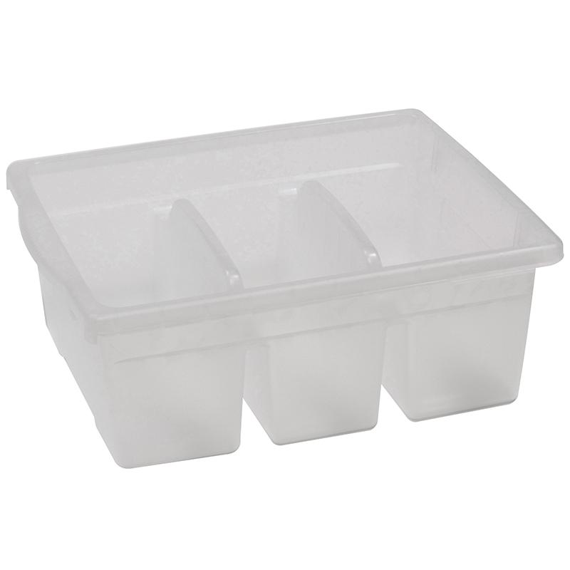 This is the image of Leveled Reading Clear Large Divided Book Tub