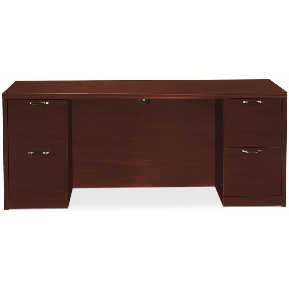 HON Valido H115900 Pedestal Credenza - 72" x 24" x 29.5" - Mahogany Finish