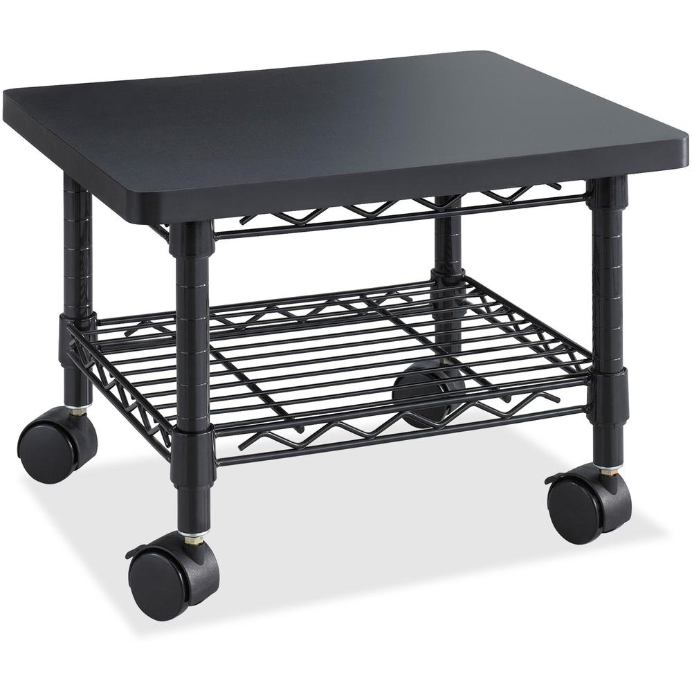Image of Safco Under Desk Printer/Fax Stand - 300 Lb Load Capacity - 13.5" Height X 19" Width X 16" Depth - Floor - Laminate, Powder Coated - Steel - Black