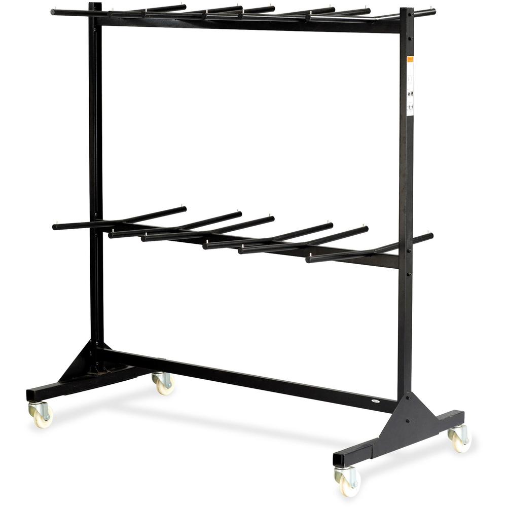 Safco Chair Cart - 840 lb Capacity - 4 Casters - Steel - 64.5" Width x 33.5" Depth x 70.3" Height - Black