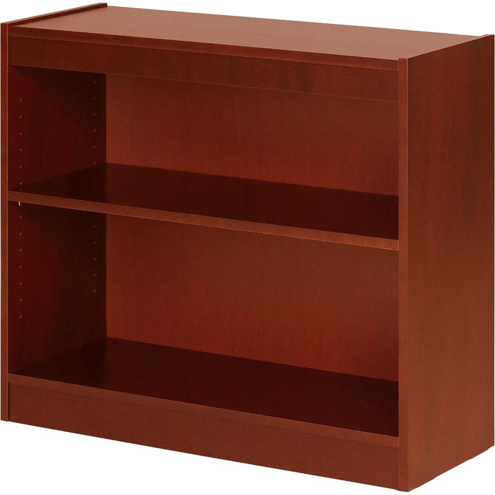 Lorell Panel Bookcase - 36" x 12" x 30" - 2 Shelves - Veneer - Cherry Finish