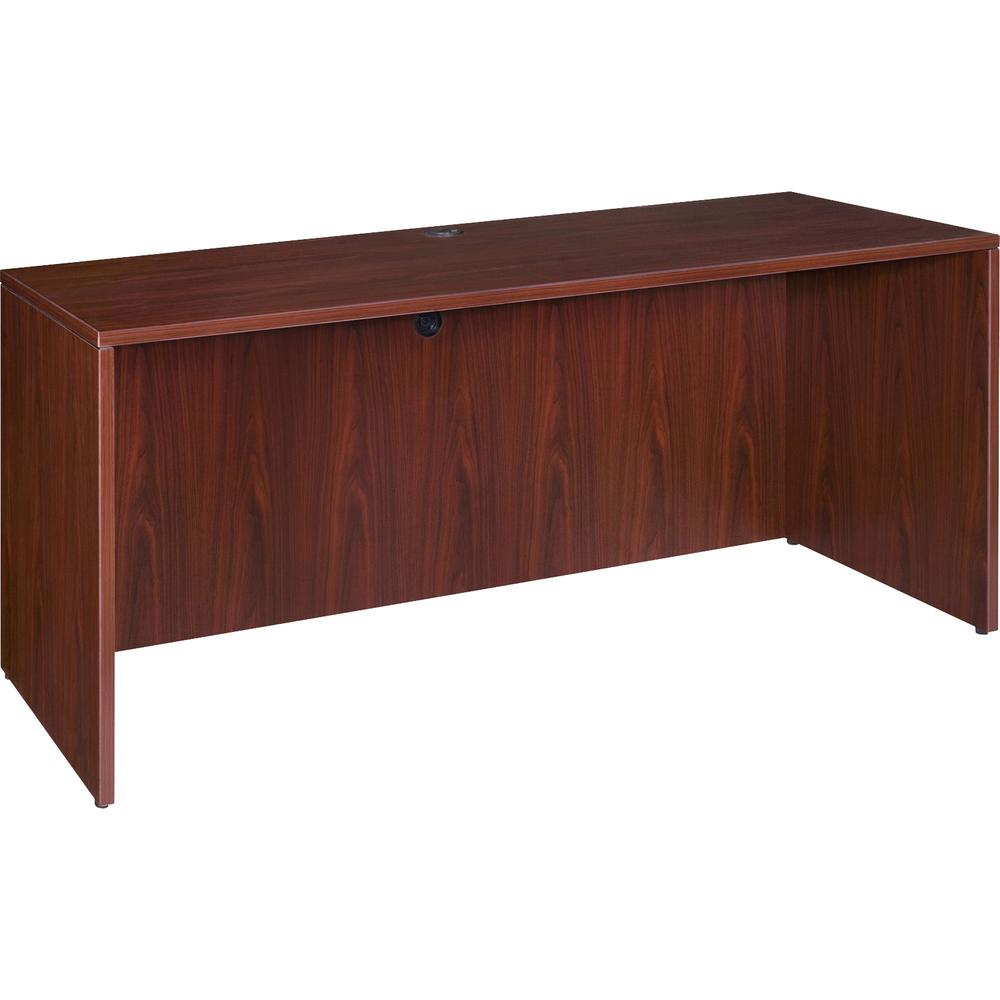 Lorell Credenza Shell - 59" x 23.6" x 1" x 29.5" - Laminate, Mahogany Finish