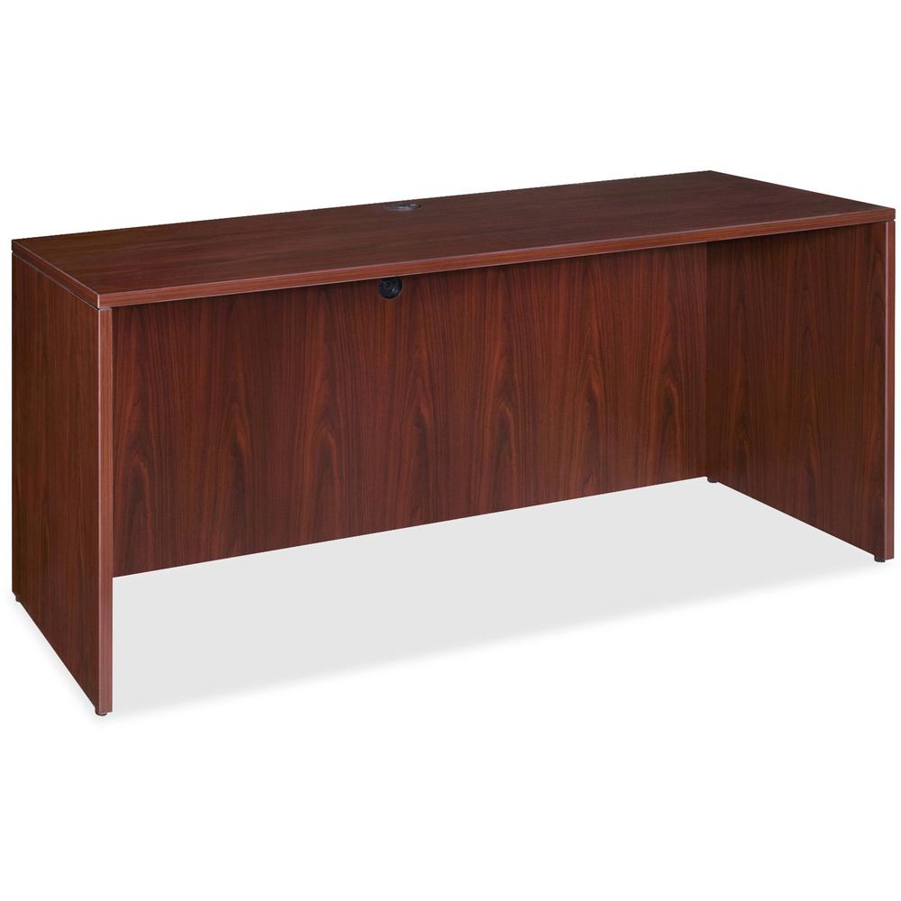 Lorell Credenza Shell - 70.9" x 23.6" x 1" x 29.5" - Laminate Finish, Mahogany