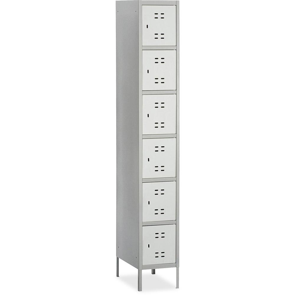 Safco Box Locker - 18" x 12" x 78" - Gray - Steel