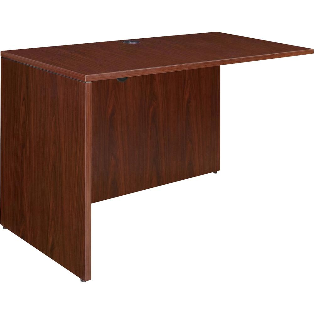 Lorell Rectangular Return - 41.6" x 23.6" x 29.5" - Laminate Finish, Mahogany