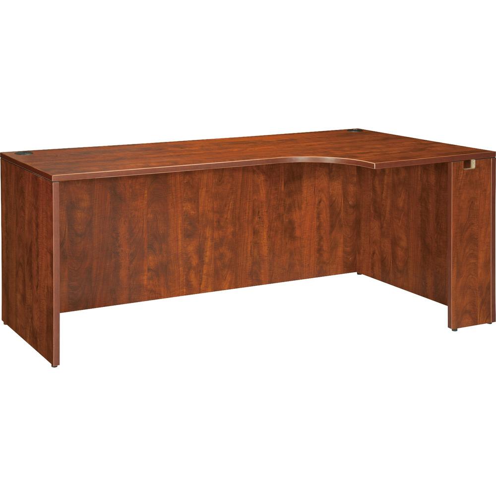 Lorell Essentials Rectangular Credenza - 66.1" x 35.4" x 29.5" - Cherry Laminate Finish