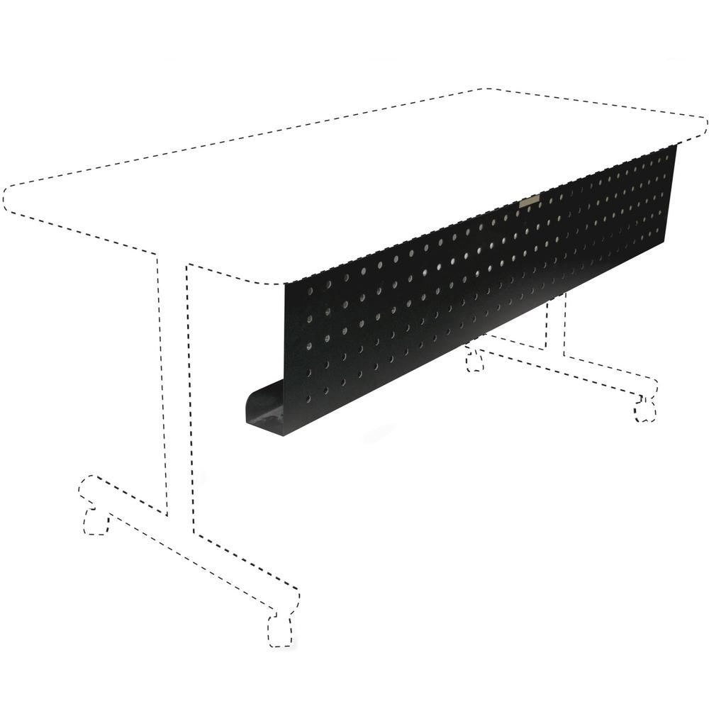 Lorell Training Table Modesty Panel - 54" x 3" x 10" - Steel - Black