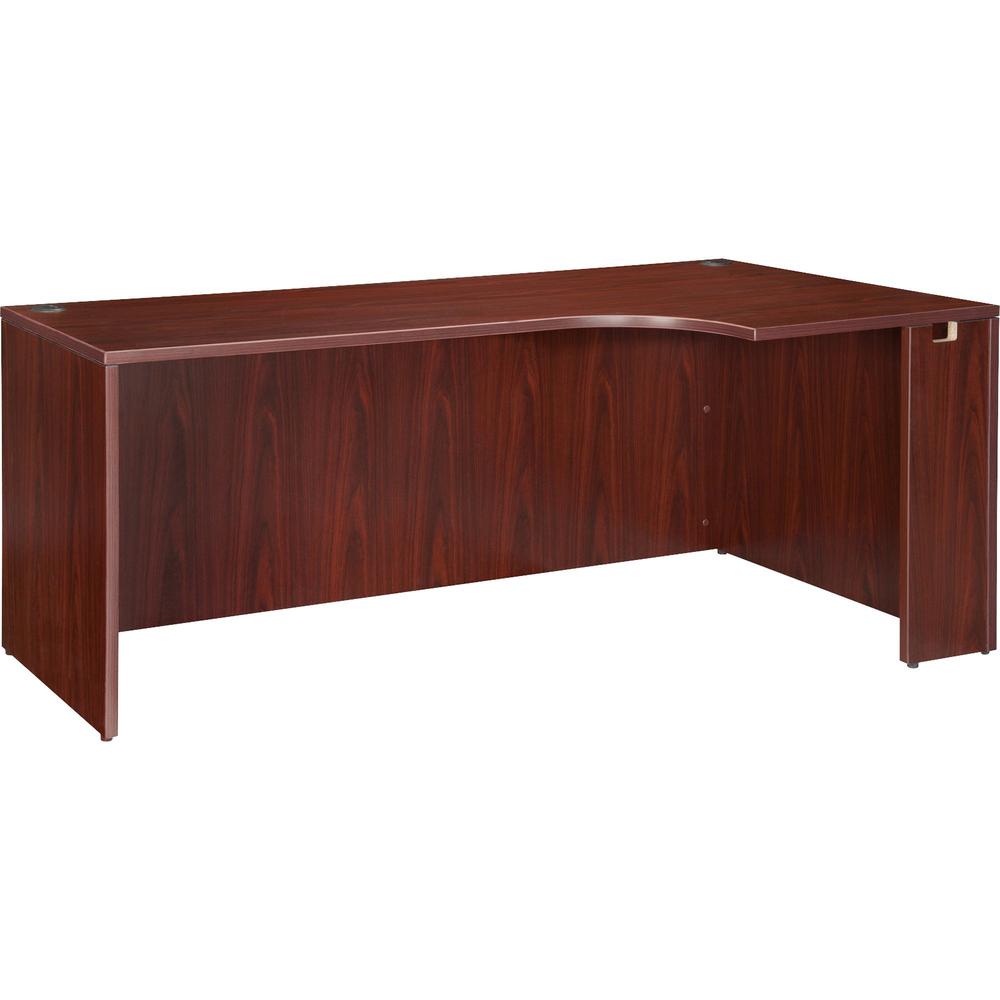 Lorell Essentials Rectangular Credenza - 66.1" x 35.4" x 29.5" - Laminate, Mahogany Finish