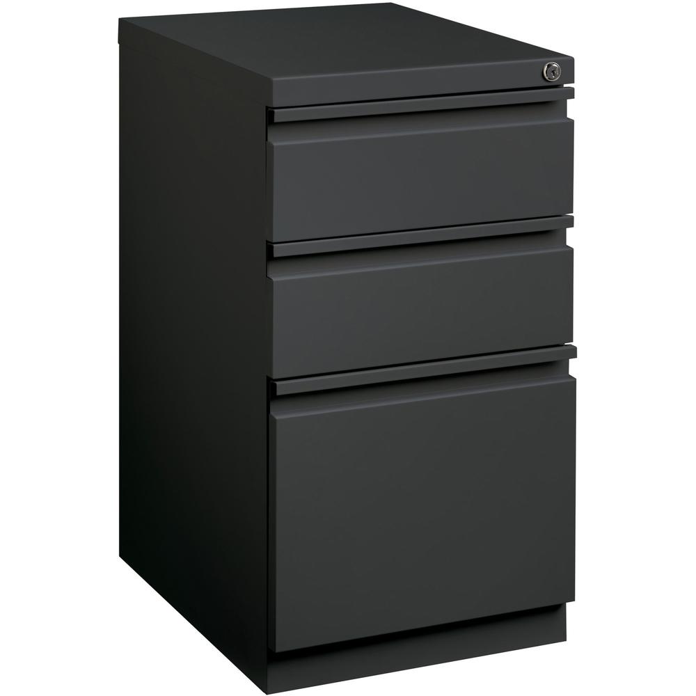 Lorell Mobile Pedestal File - 3 Drawers - Letter Size - Mobility, Casters, Security Lock