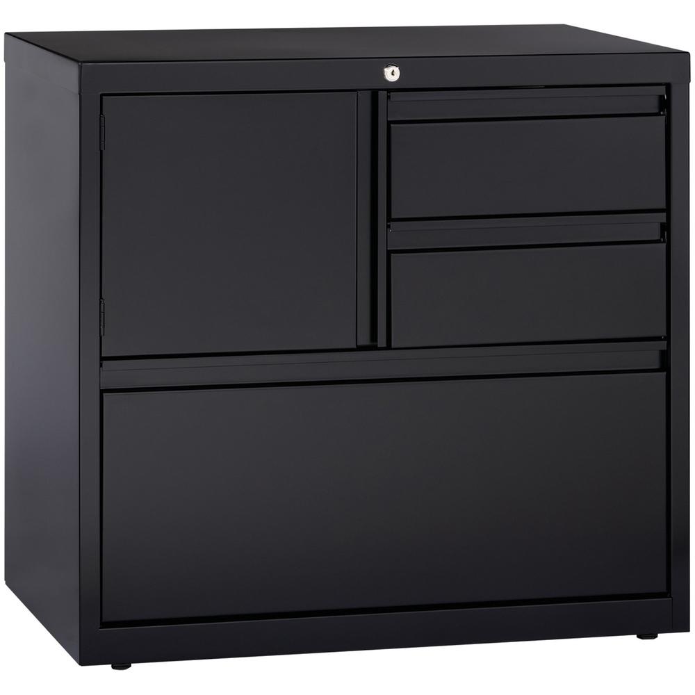 Lorell 30" Personal Storage Center Lateral File - 3-Drawer - A4/Letter/Legal - Hanging Rail, Glide Suspension