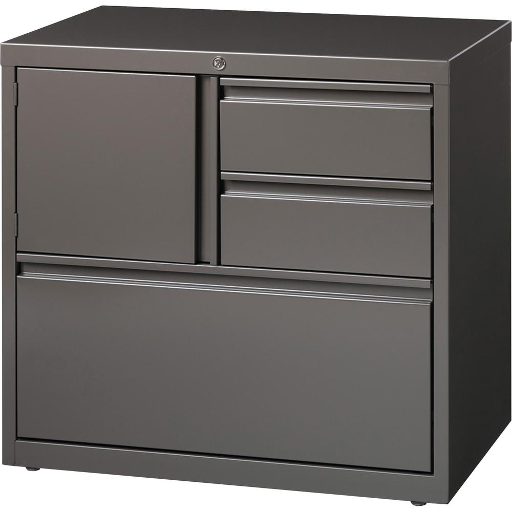 Lorell 30" Personal Storage Center Lateral File - 3-Drawer - A4/Letter/Legal - Hanging Rail, Glide Suspension