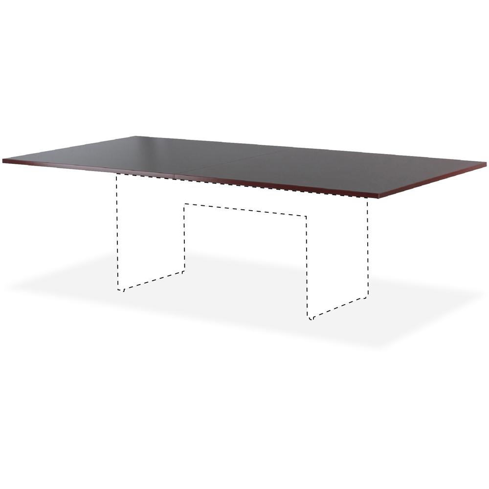 Lorell Essentials Mahogany Conference Table - Rectangle, Laminated Top - Panel Leg Base - 70.88" x 35.38" x 1.25"
