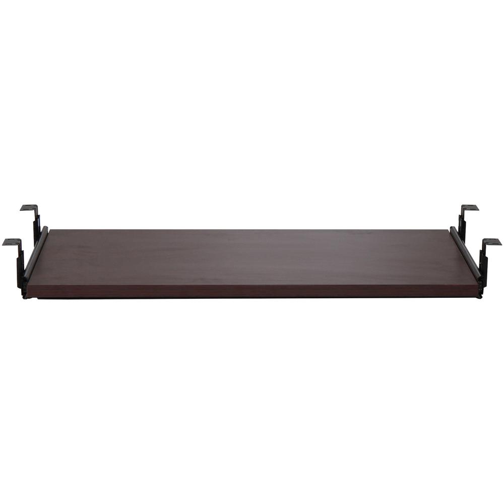 Lorell Mahogany Laminate Keyboard Tray - 25.6" W x 15.1" D - Mahogany Finish