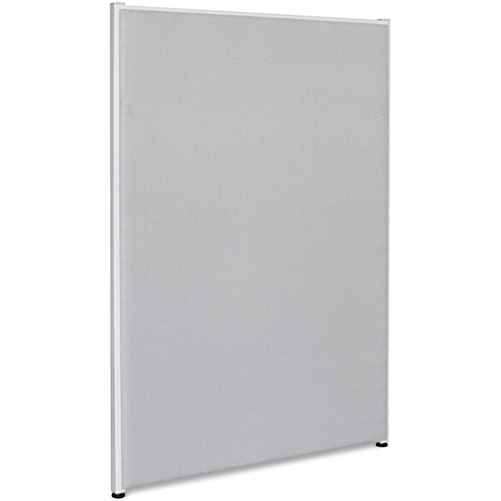 Lorell Gray Fabric Panels - 36.4" W x 60" H - Steel Frame - Gray - 1 Each