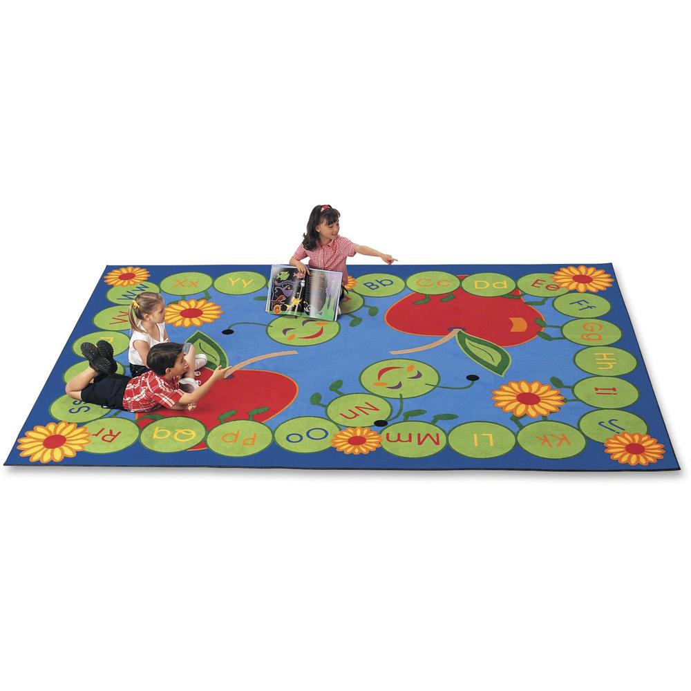 This is the image of Carpets for Kids ABC Rectangle Rug - 70" x 53" - Caterpillar