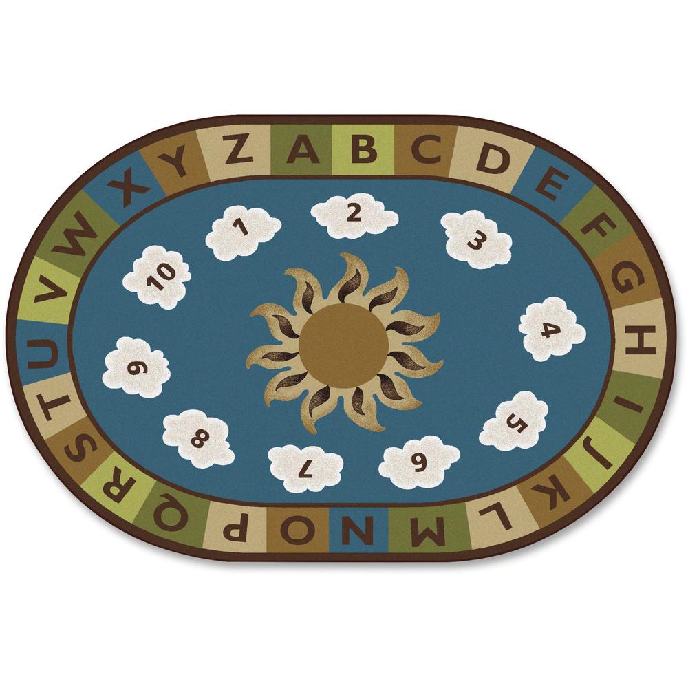 This is the image of Carpets for Kids Sunny Day Learn/Play Oval Rug - 72" x 48"
