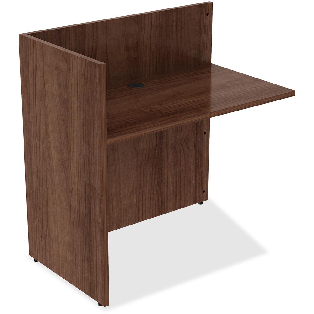 This is the image of Lorell Essentials Series Return - 42" x 24" x 41.5" with 0.1" Edge - Walnut Laminate Finish