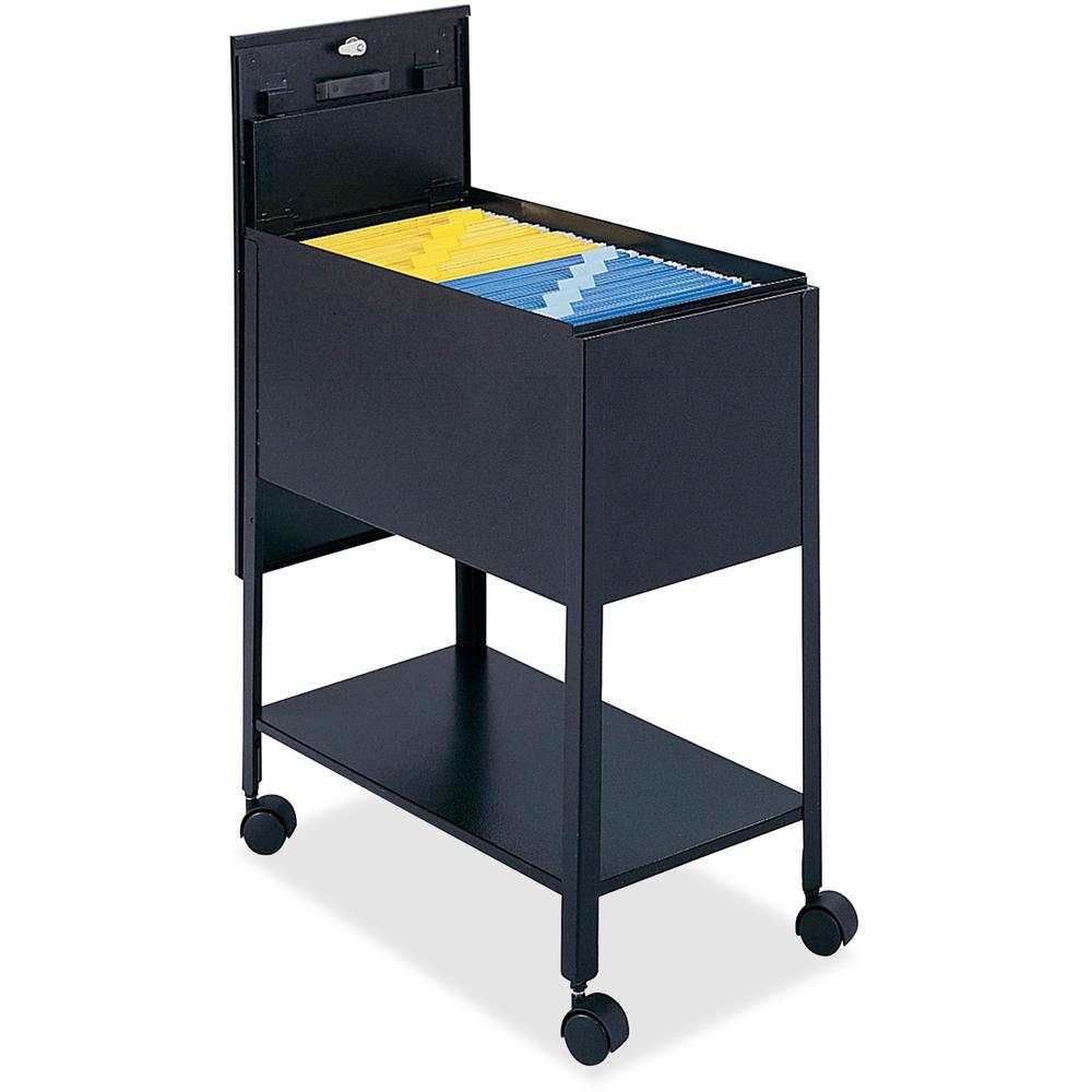 Safco Mobile Tub File - 300 lb Capacity - 4 Casters - Steel - 13.6" Width x 24.9" Depth x 28.3" Height - Black