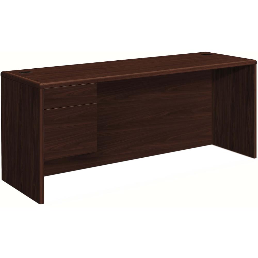 HON 10700 H10746L Pedestal Credenza - 72" x 24" x 29.5" - Left Side - Waterfall Edge