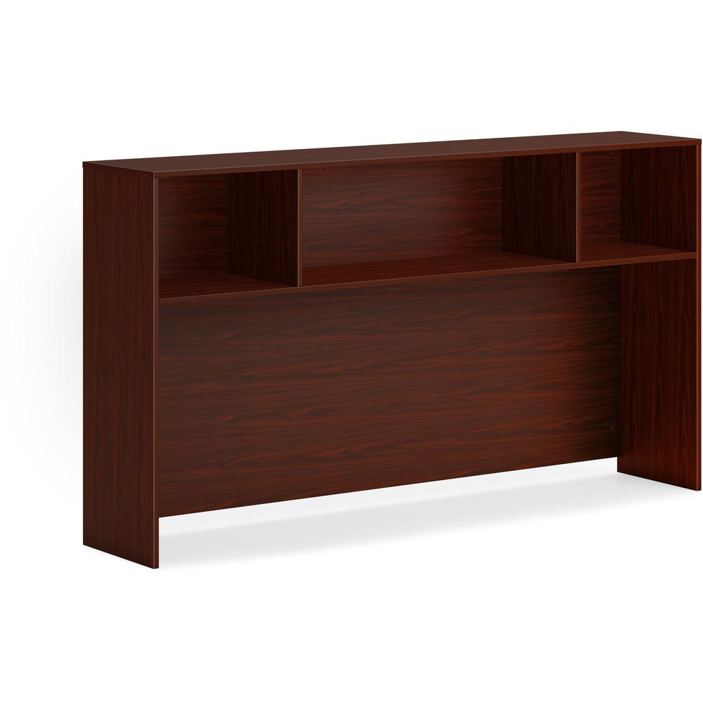 This is the image of HON Mod HLPLDH72 Hutch - 72" x 14" x 39.8" - Traditional Mahogany Finish