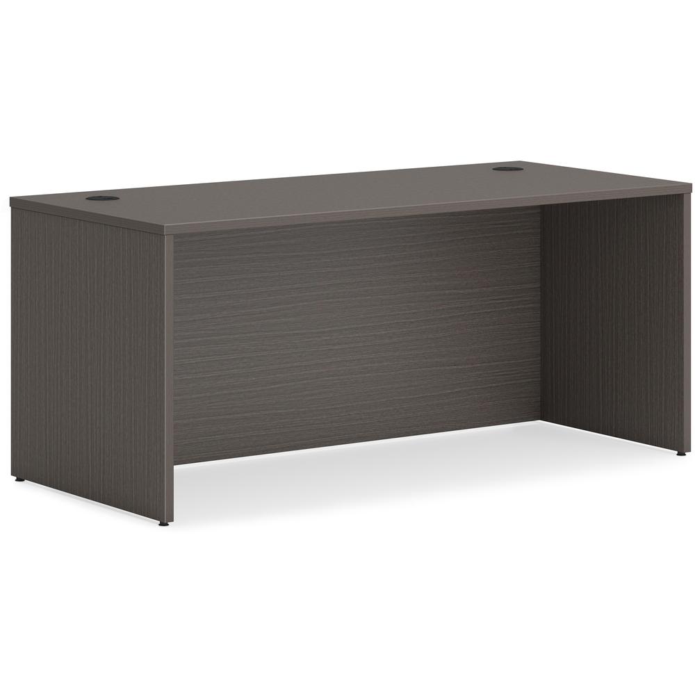 This is the image of HON Mod HLPLDS6630 Desk Shell - 66" x 30" x 29" - Slate Teak Finish