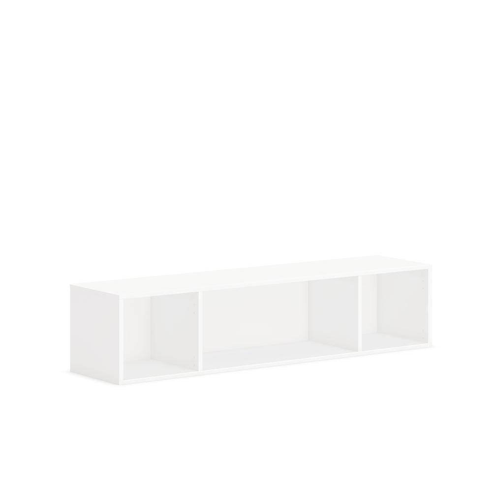 This is the image of HON Mod Wall Mounted Storage - Open - 60"W - Simply White Finish - 60" x 14" x 39.8" - Finish: Simply White