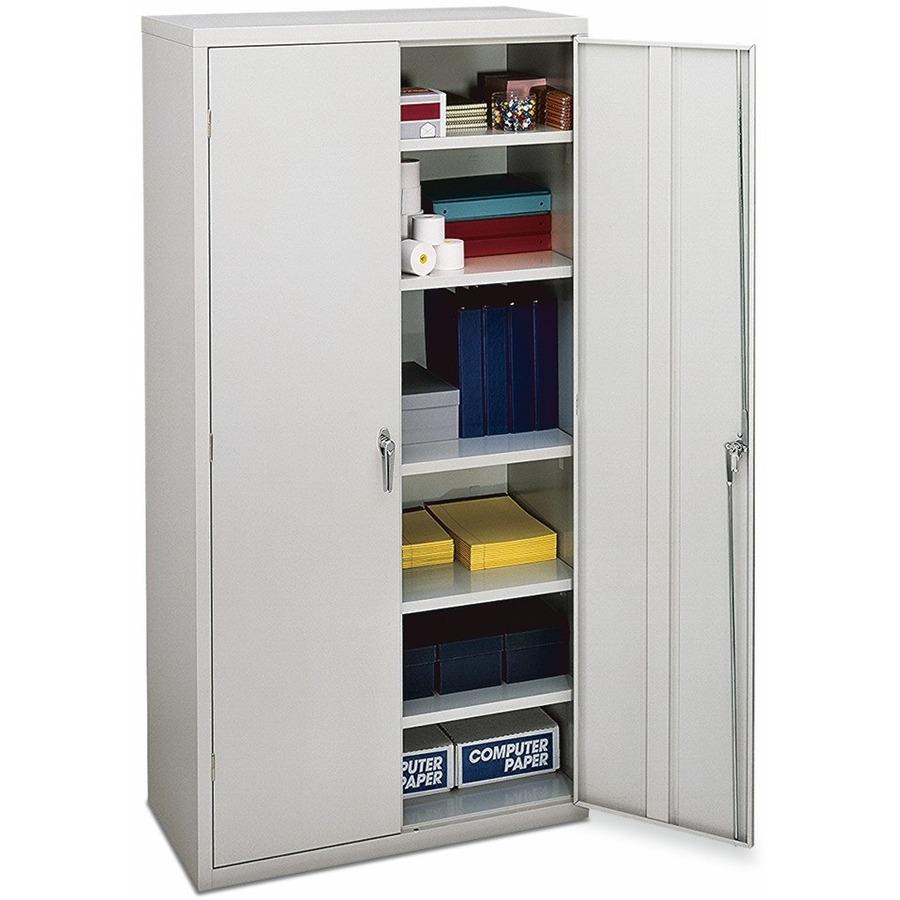 HON Brigade Storage Cabinet - 36" x 18.1" x 72" - Steel - Light Gray