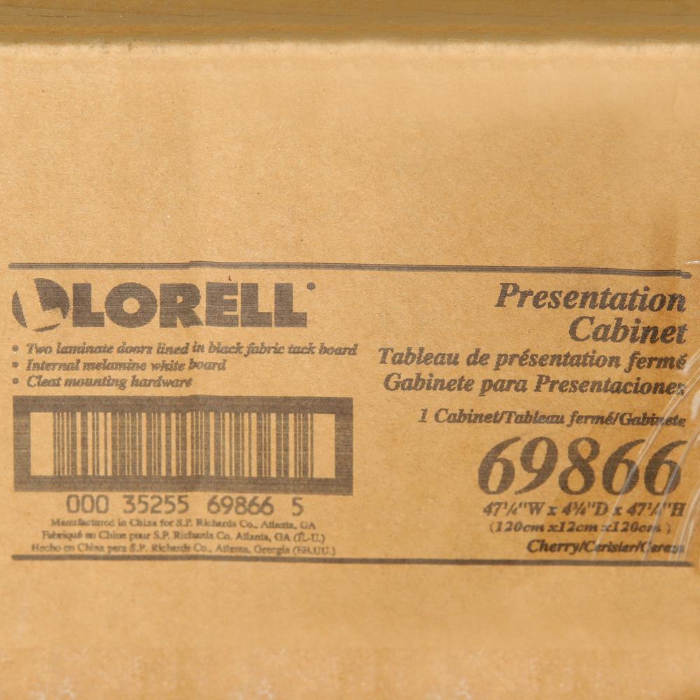 Lorell Presentation Cabinet - Hinged Door - 47.3" x 47.3" x 4.8"