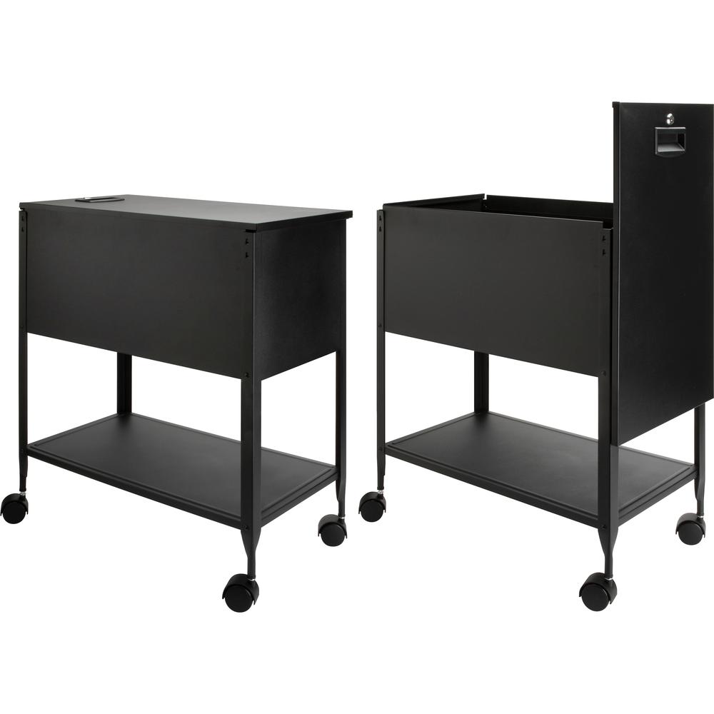 Lorell Mobile File - 4 Casters - 13.5" x 24.8" x 28.3" - Black - 1 Each