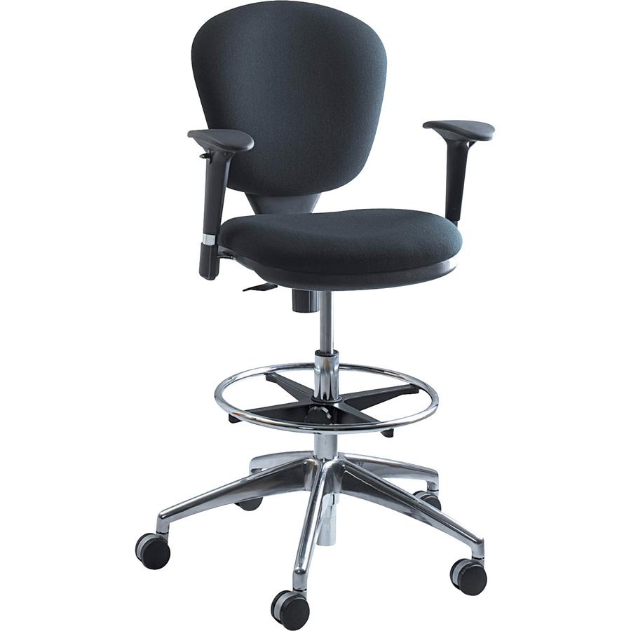Safco Metro Chair Arm Set - Black - 2 / Pair