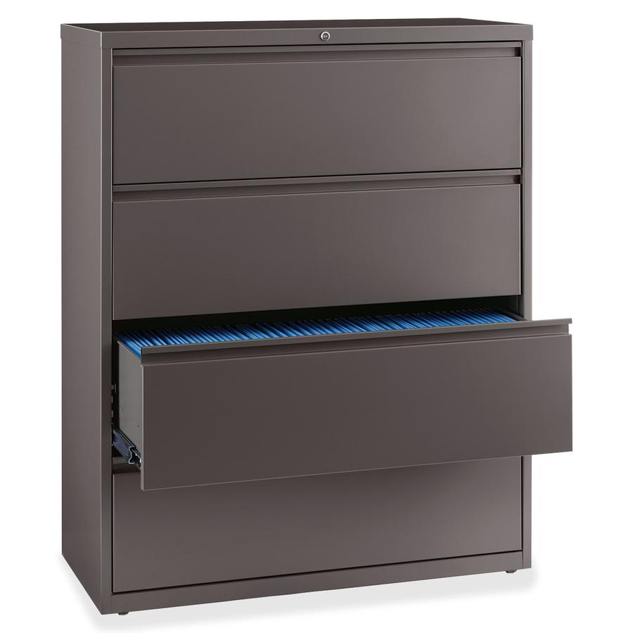 Lorell Fortress 42- Lateral File - 4-Drawer - Letter/Legal/A4 - Magnetic Label Holder